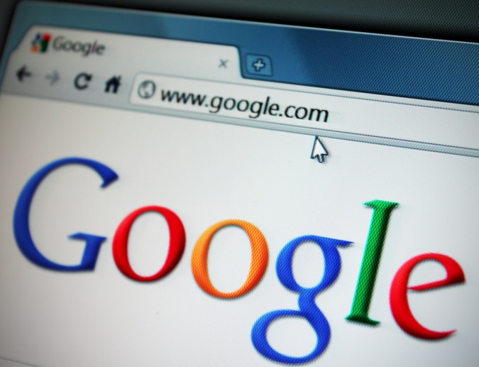 Detroit, Michigan, USA - April 20, 2011: Google.com viewed through Chrome web browser. Google Inc is an American multinational public corporation invested in Internet search, cloud computing, and advertising technologies.