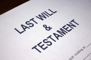 Last Will and Testament Document Last Will and Testament Document